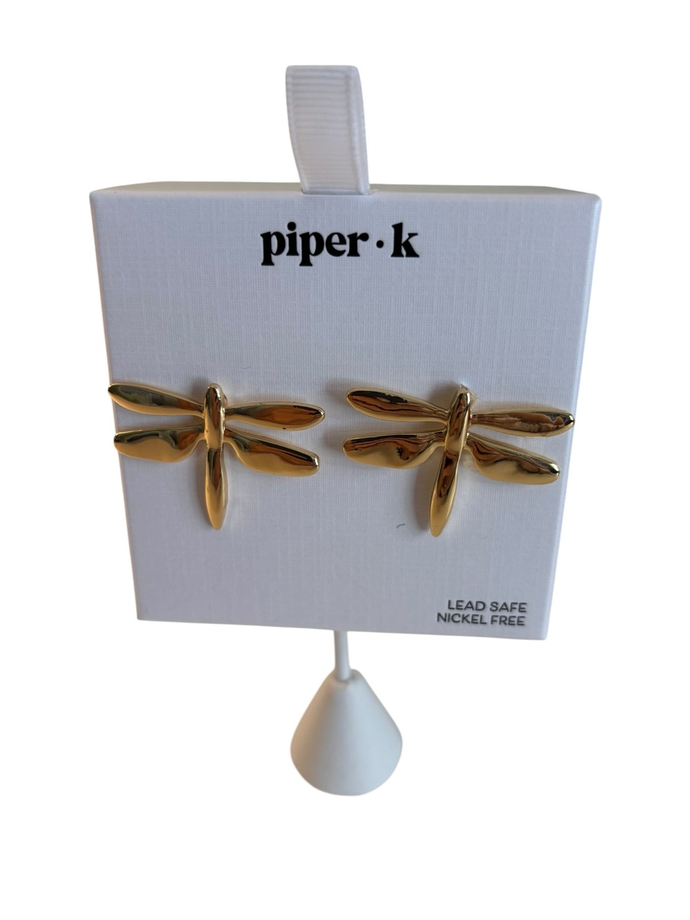 Piper K Gold Dragonfly Stud Earrings